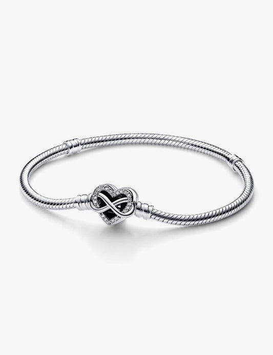 Pandora Sparkling Infinity Heart Bracelet- Silver