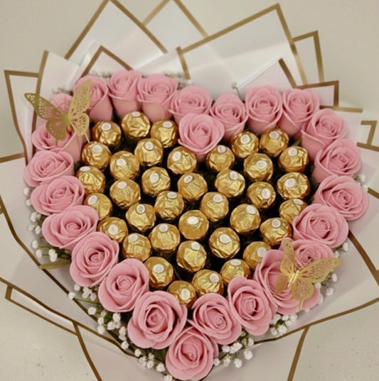 Sweet Heart Bouquet - Faux Roses